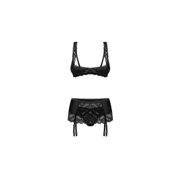 Lecille ensemble ouvert 3 pièces noir